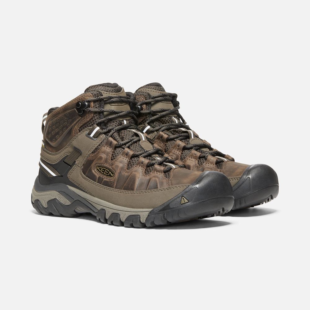 Botas de Seguridad Keen Mexico Negros Marrom - Hombre Targhee Iii Waterproof Mid Wide - KA8127306